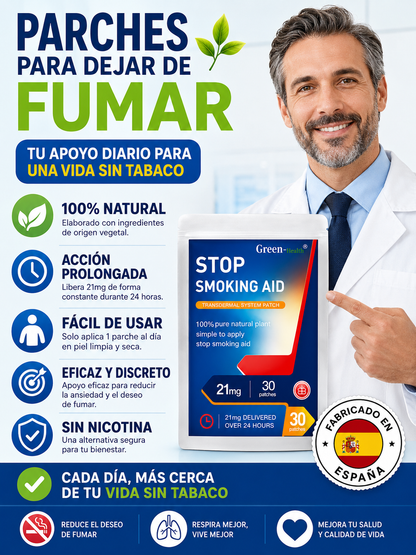 Parches para dejar de fumar de 21 mg, fácil y eficaz.