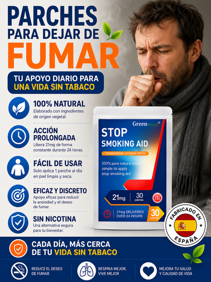 Parches para dejar de fumar de 21 mg, fácil y eficaz.