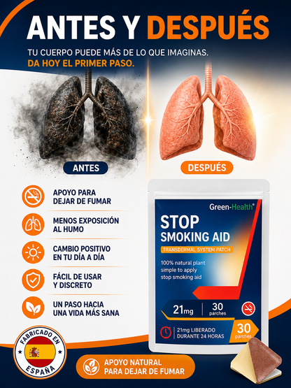Parches para dejar de fumar de 21 mg, fácil y eficaz.
